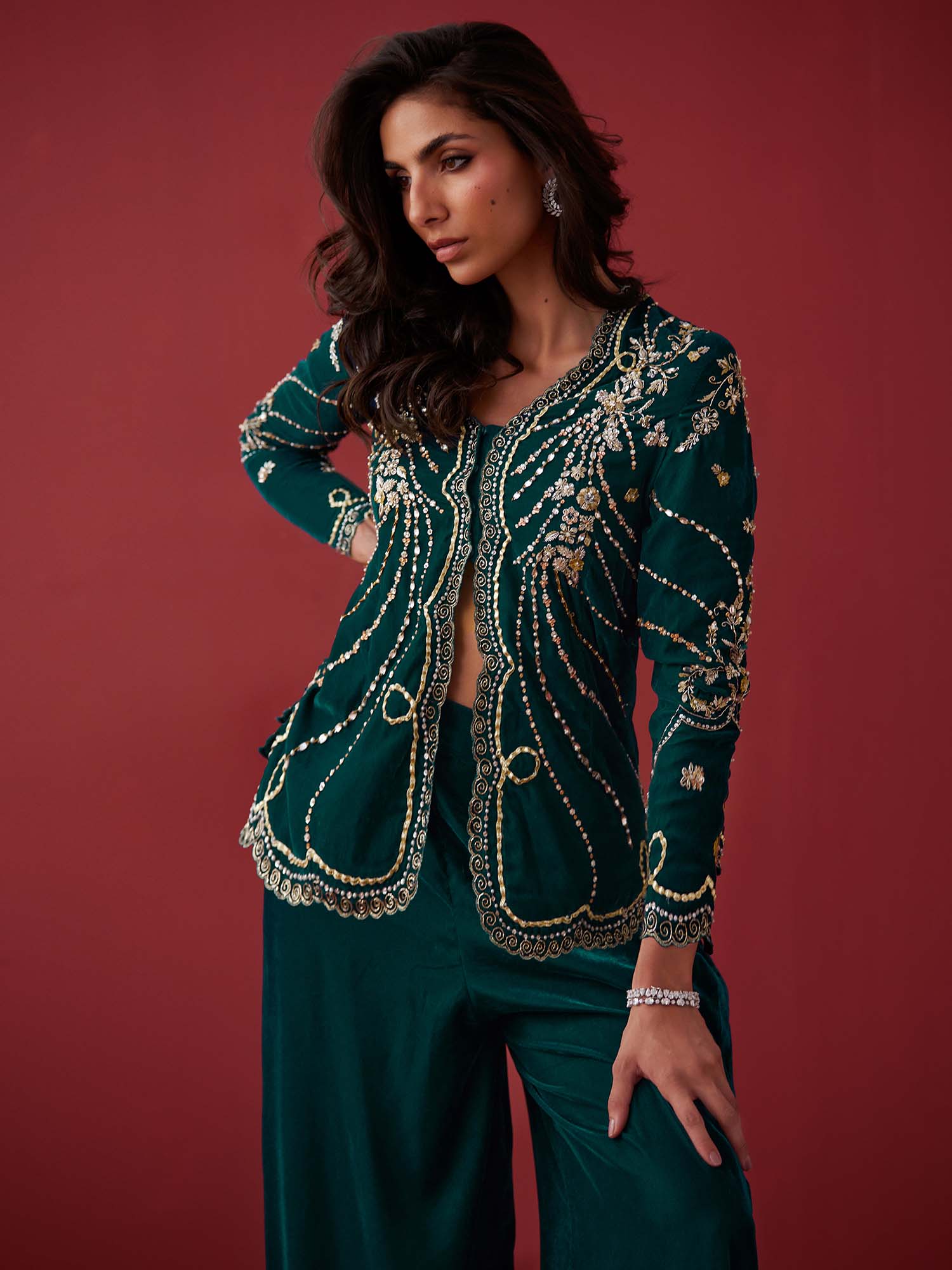 BELTED JACKET & CULOTTES