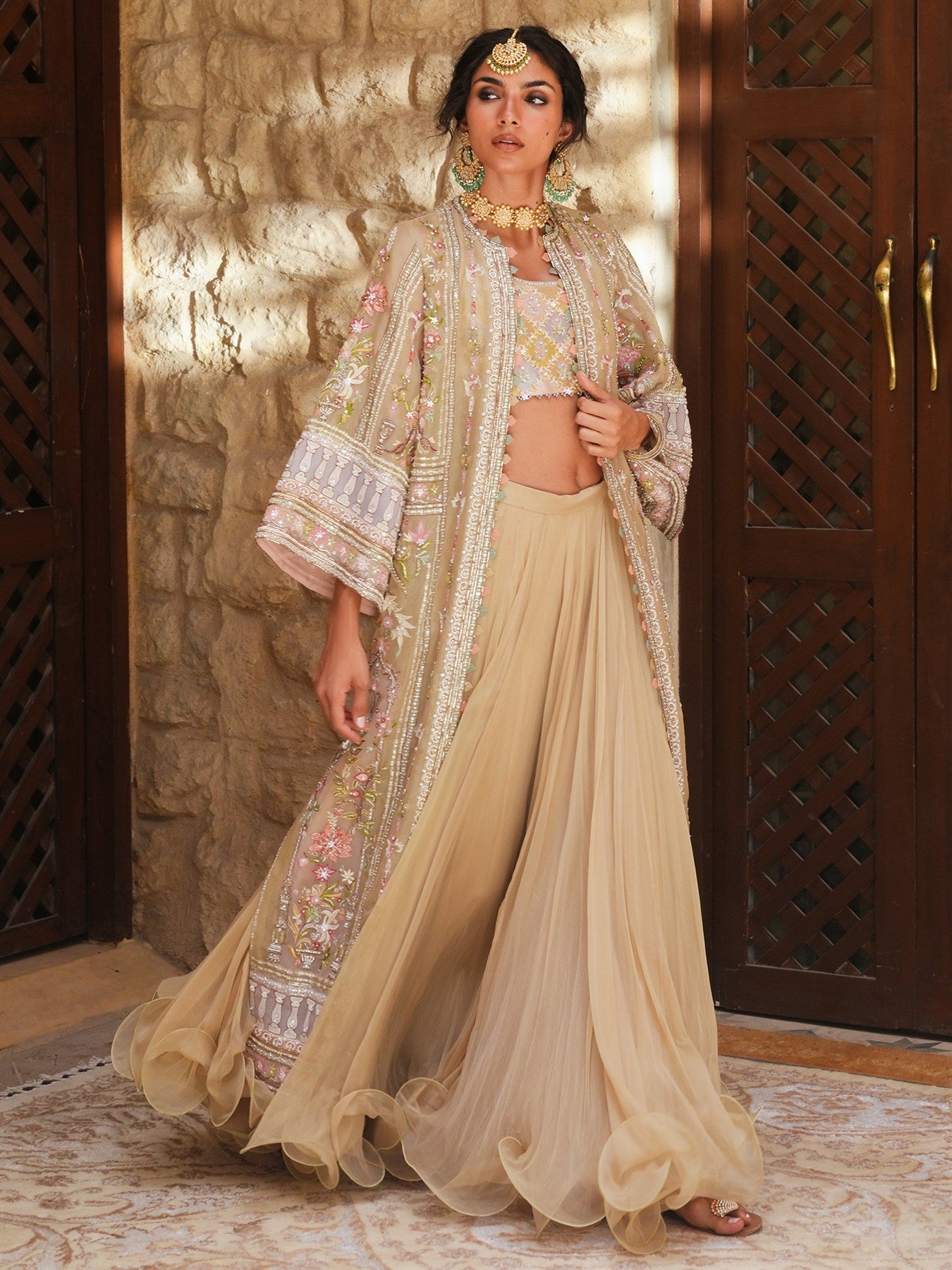 SAVANNAH, BLOUSE & SWIRLY LEHENGA