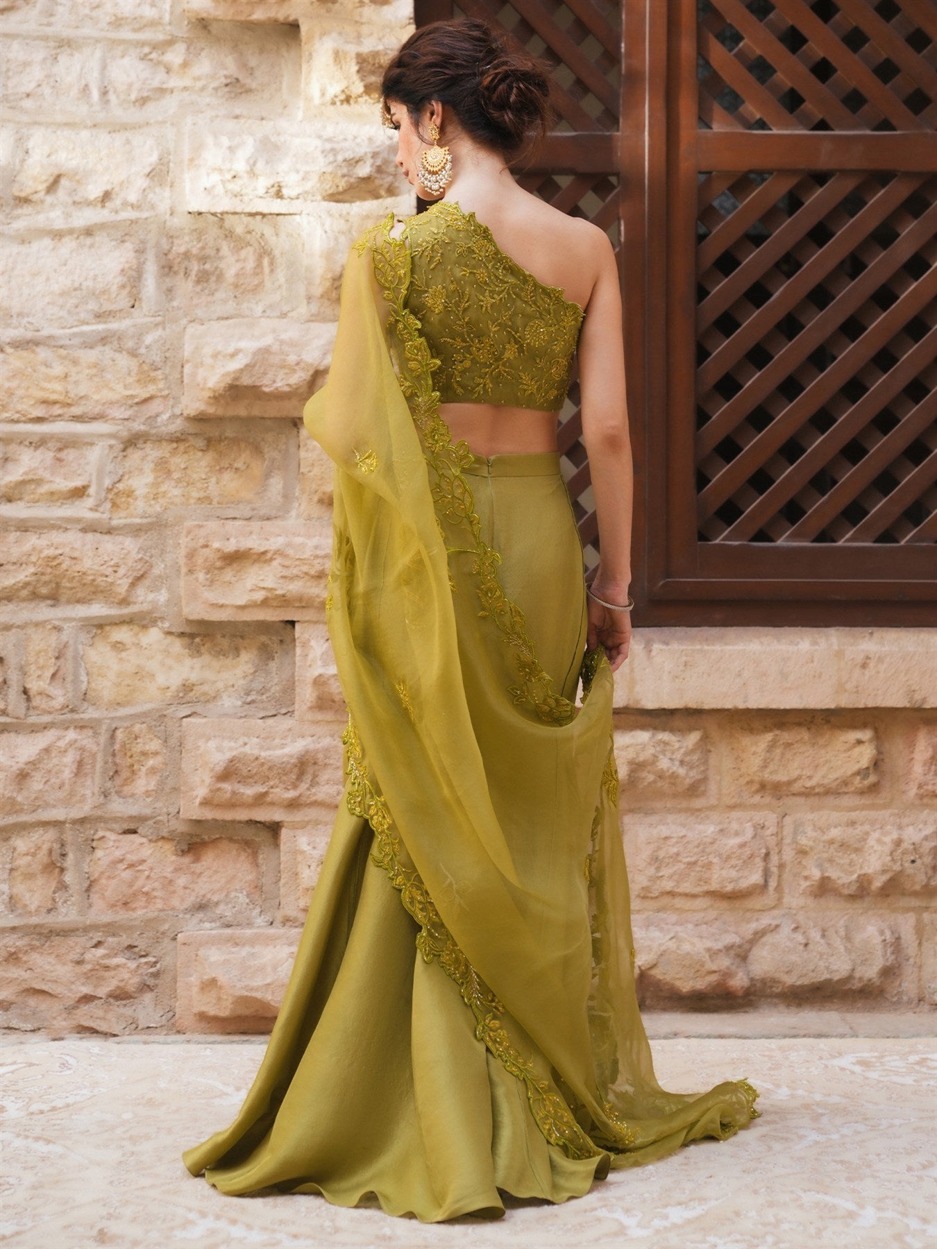 OFF SHOULDER BLOUSE, LOLITA SKIRT & DUPATTA