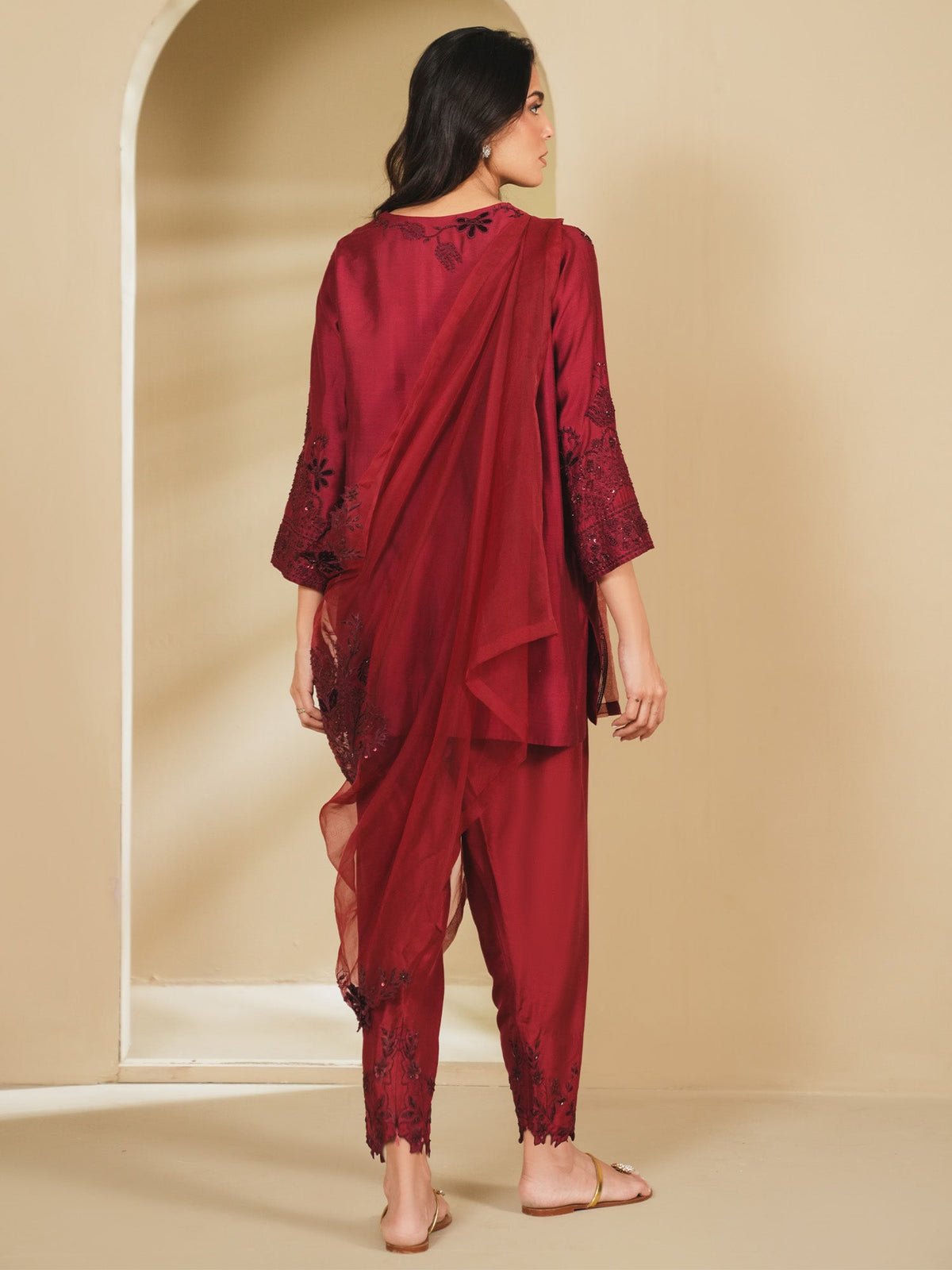 Alisha, Skinny Shalwar & Draped Dupatta
