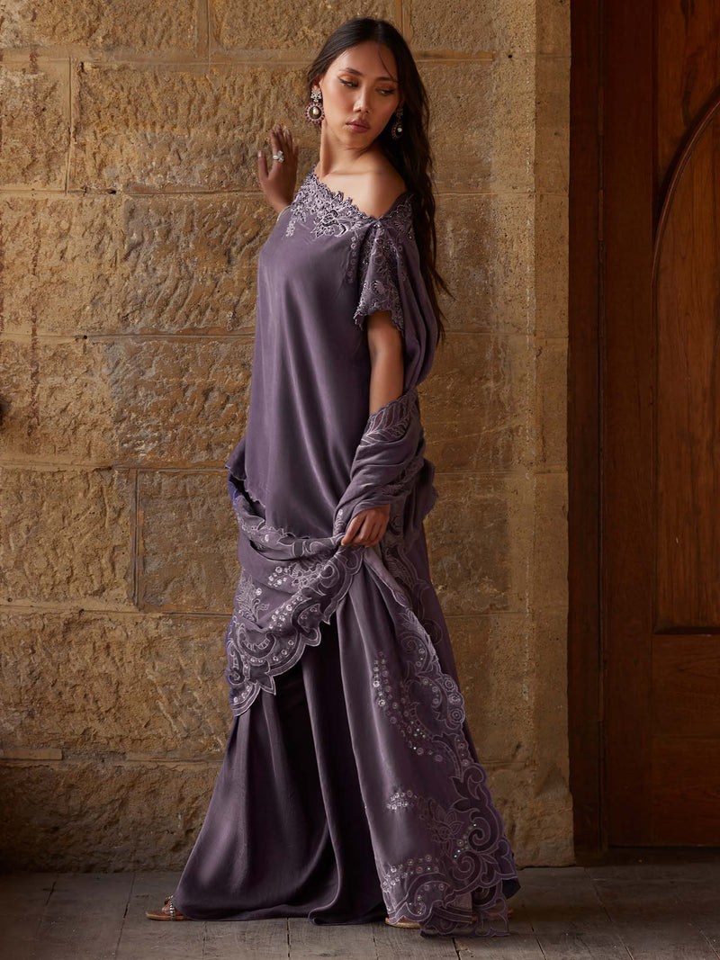 OFF SHOULDER, PANTS & STOLE