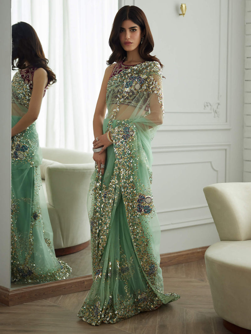 BLOUSE, SARI & PETICOAT