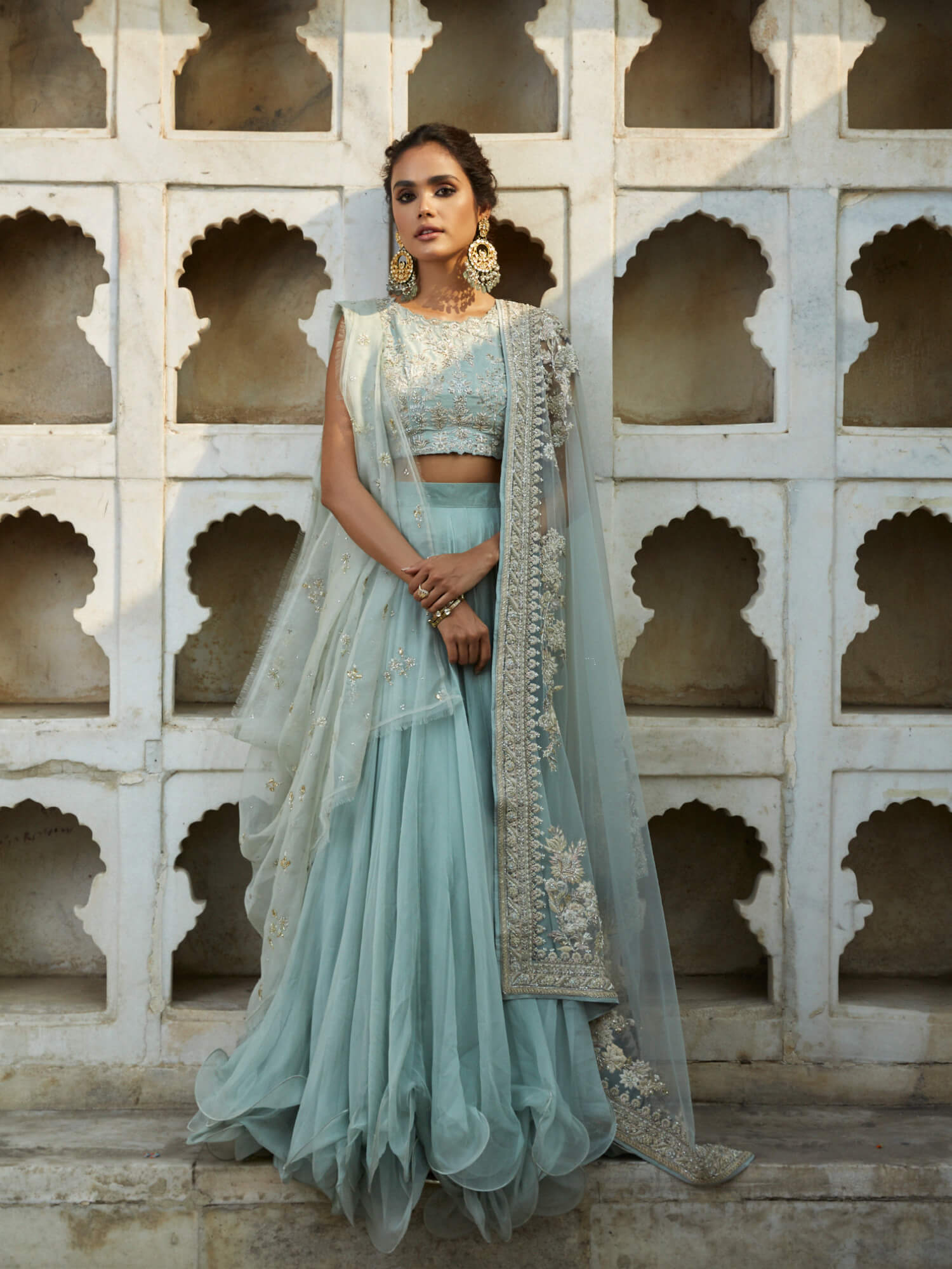 CHOLI W/ LEHENGA & DUPATTA - Misha Lakhani