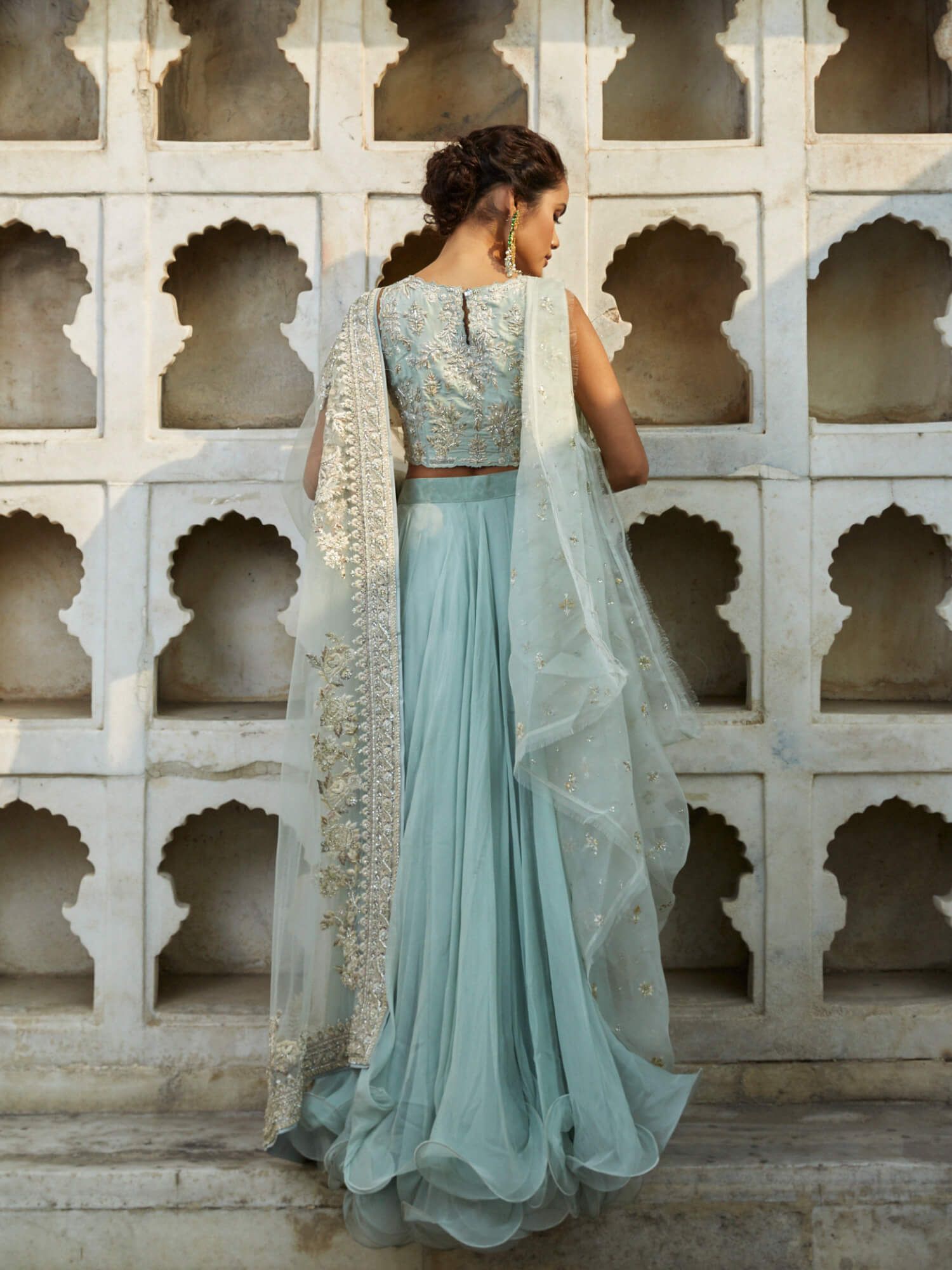 CHOLI W/ LEHENGA & DUPATTA - Misha Lakhani