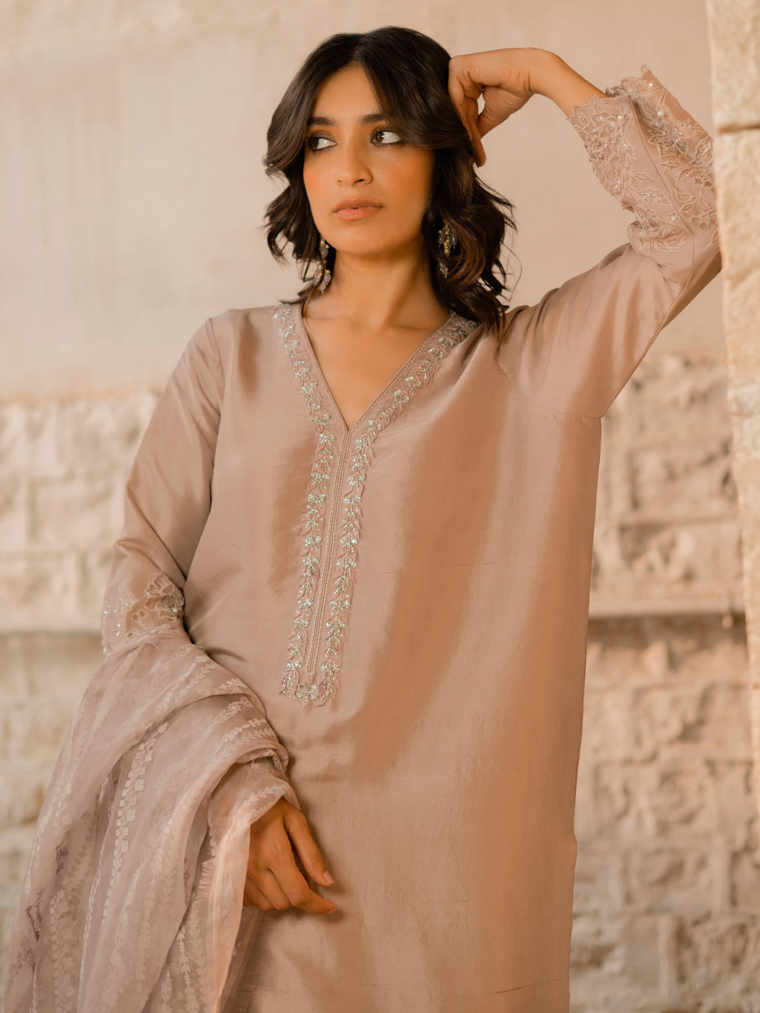 ALISHA KURTA W/ LOOSE PANT & DUPATTA - Misha Lakhani