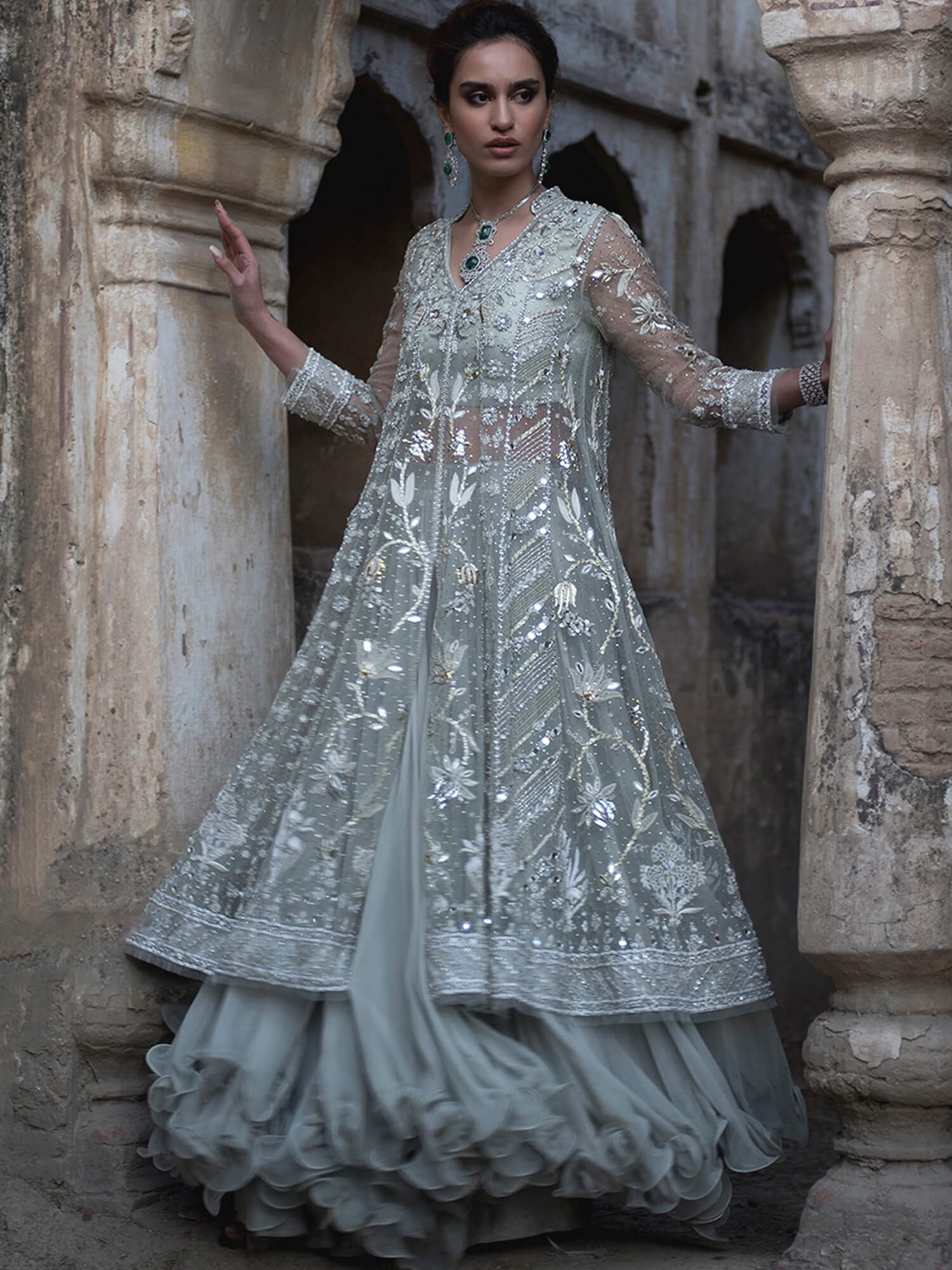 KALIDAR & SWIRLY LEHENGA