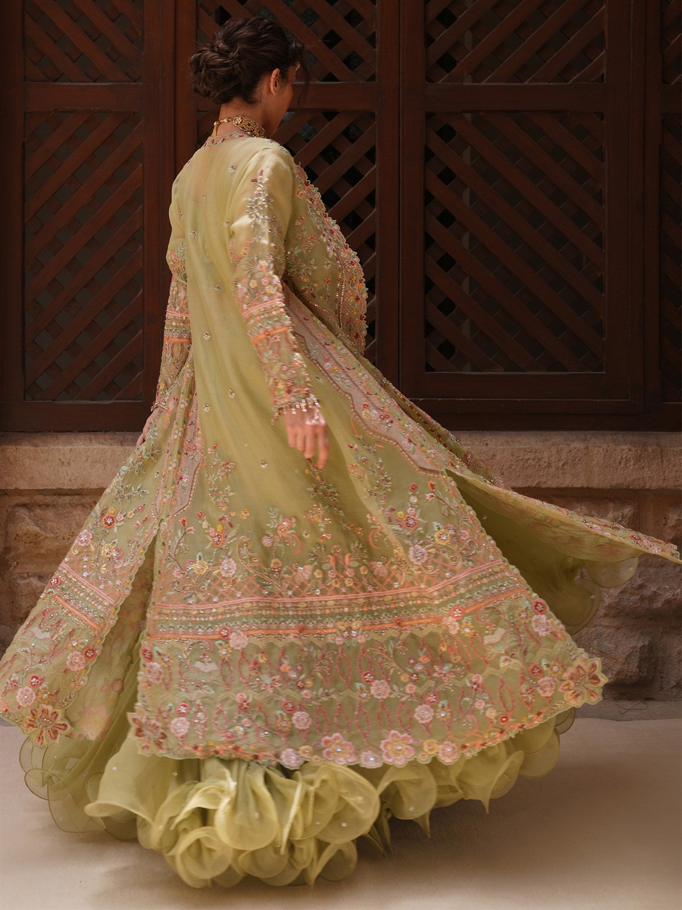 BORGIA, BLOUSE & SWIRLY LEHENGA