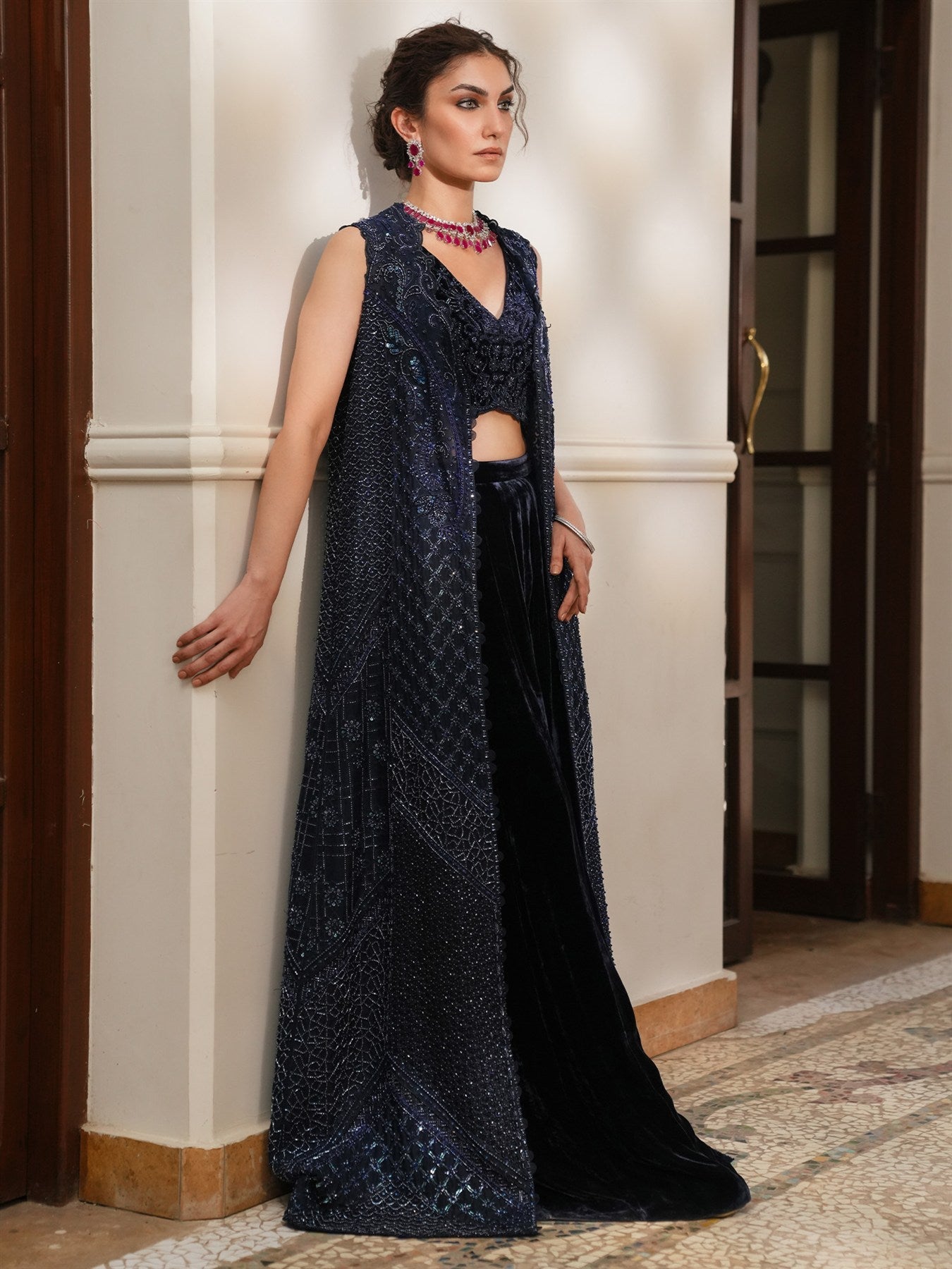 RIMSHA JACKET, BLOUSE & SHARARA
