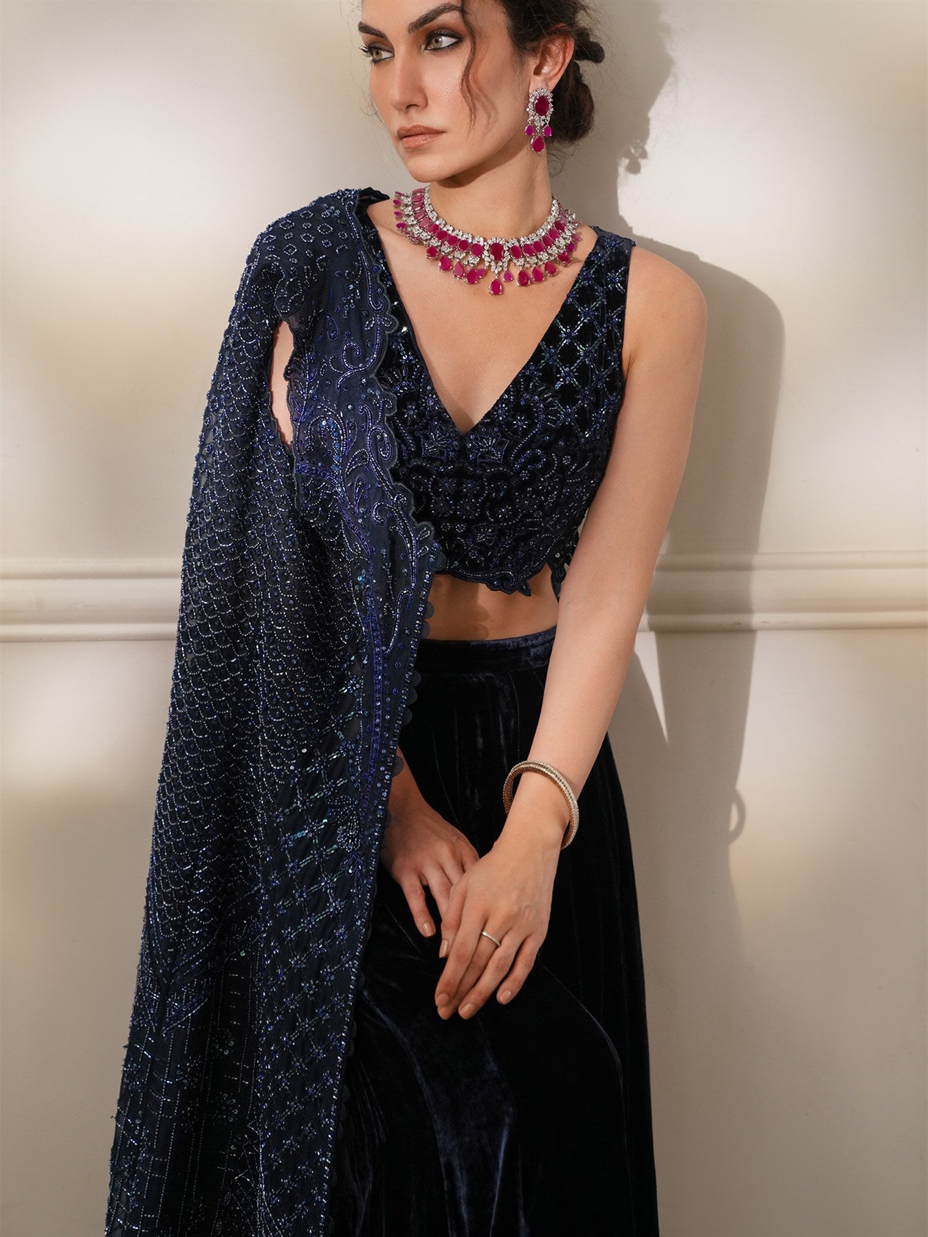 RIMSHA JACKET, BLOUSE & SHARARA
