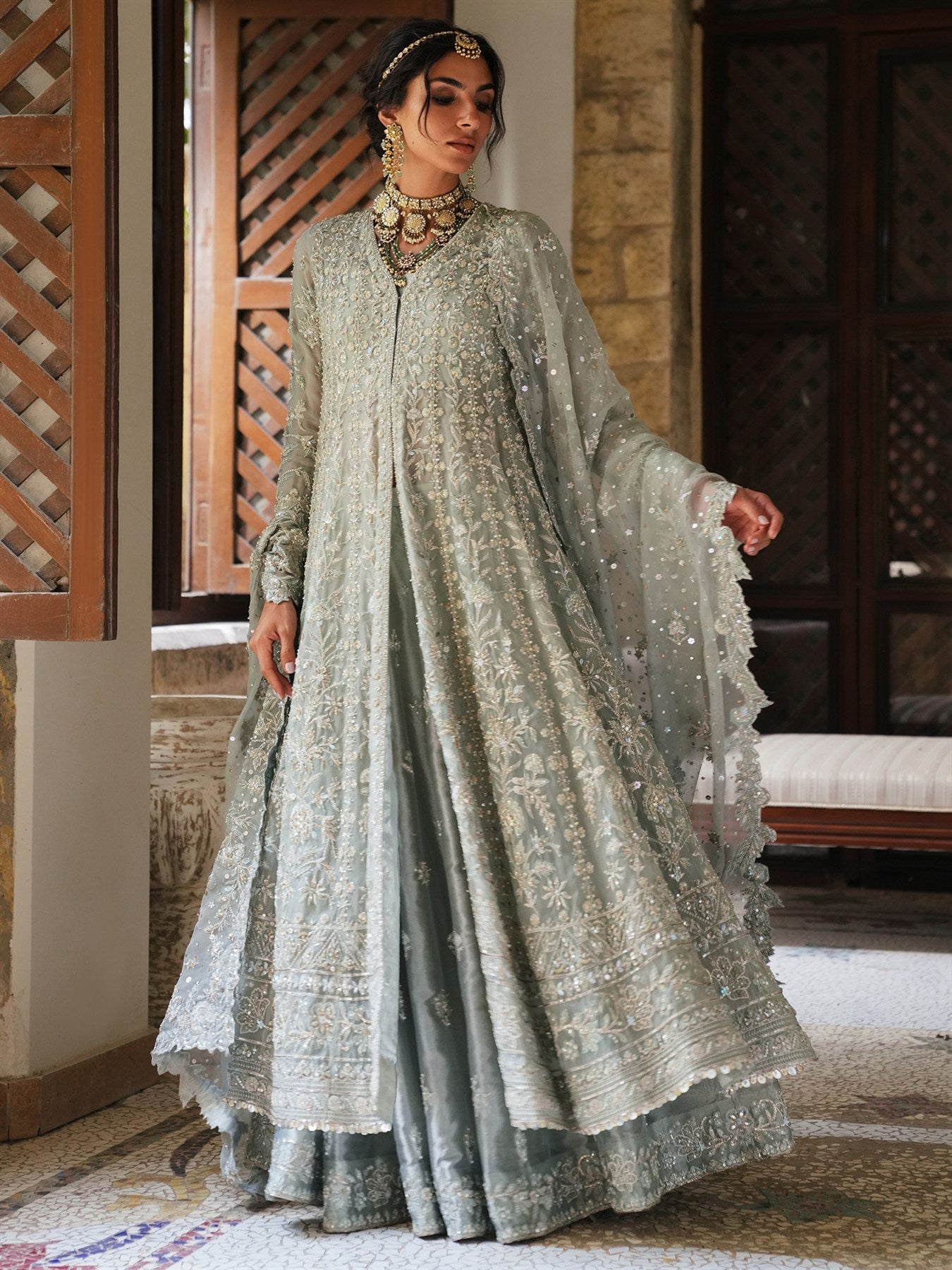 KALIDAR, BLOUSE, LEHENGA & DUPATTA