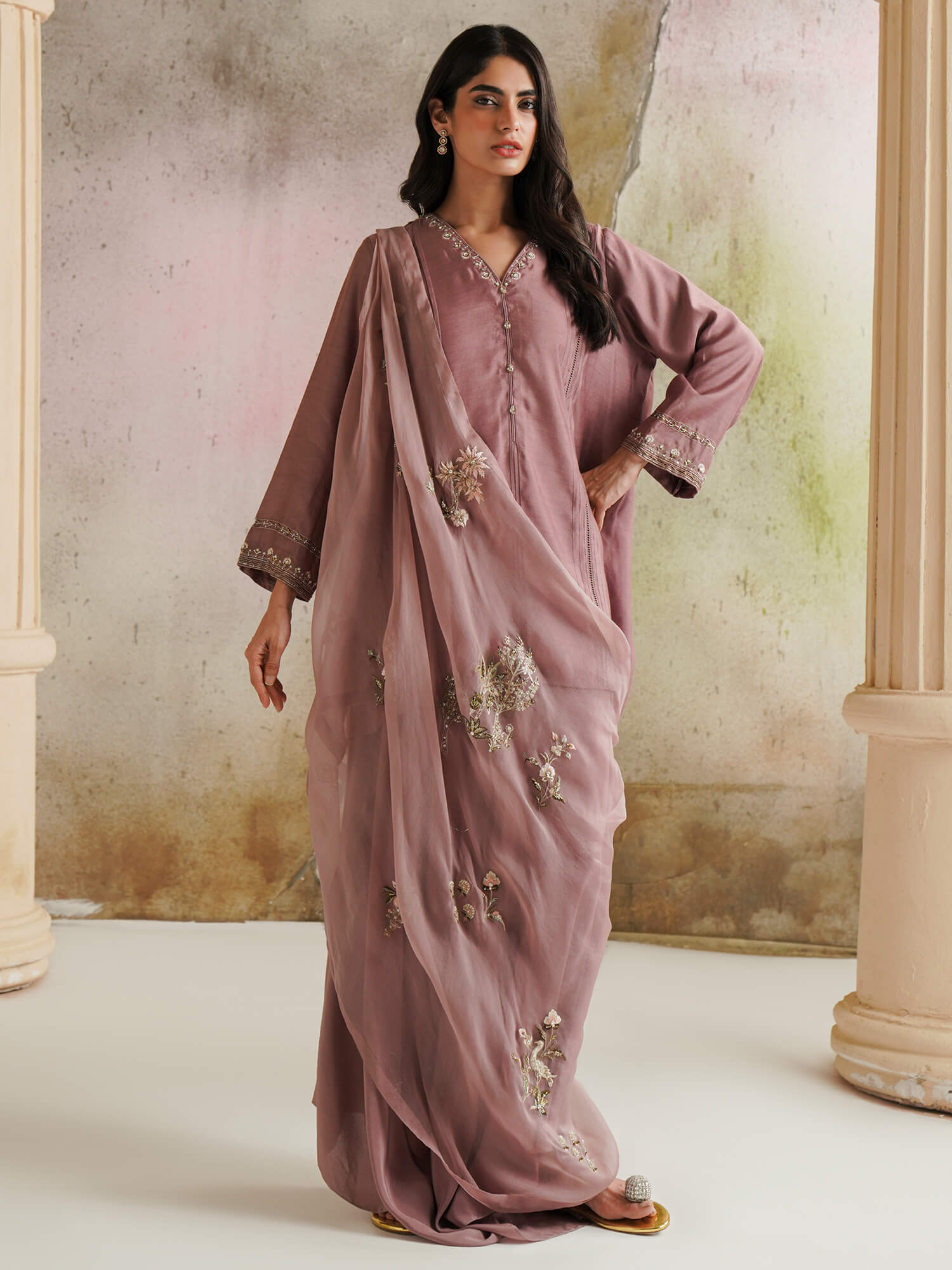 ALISHA, PANTS & DRAPED DUPATTA