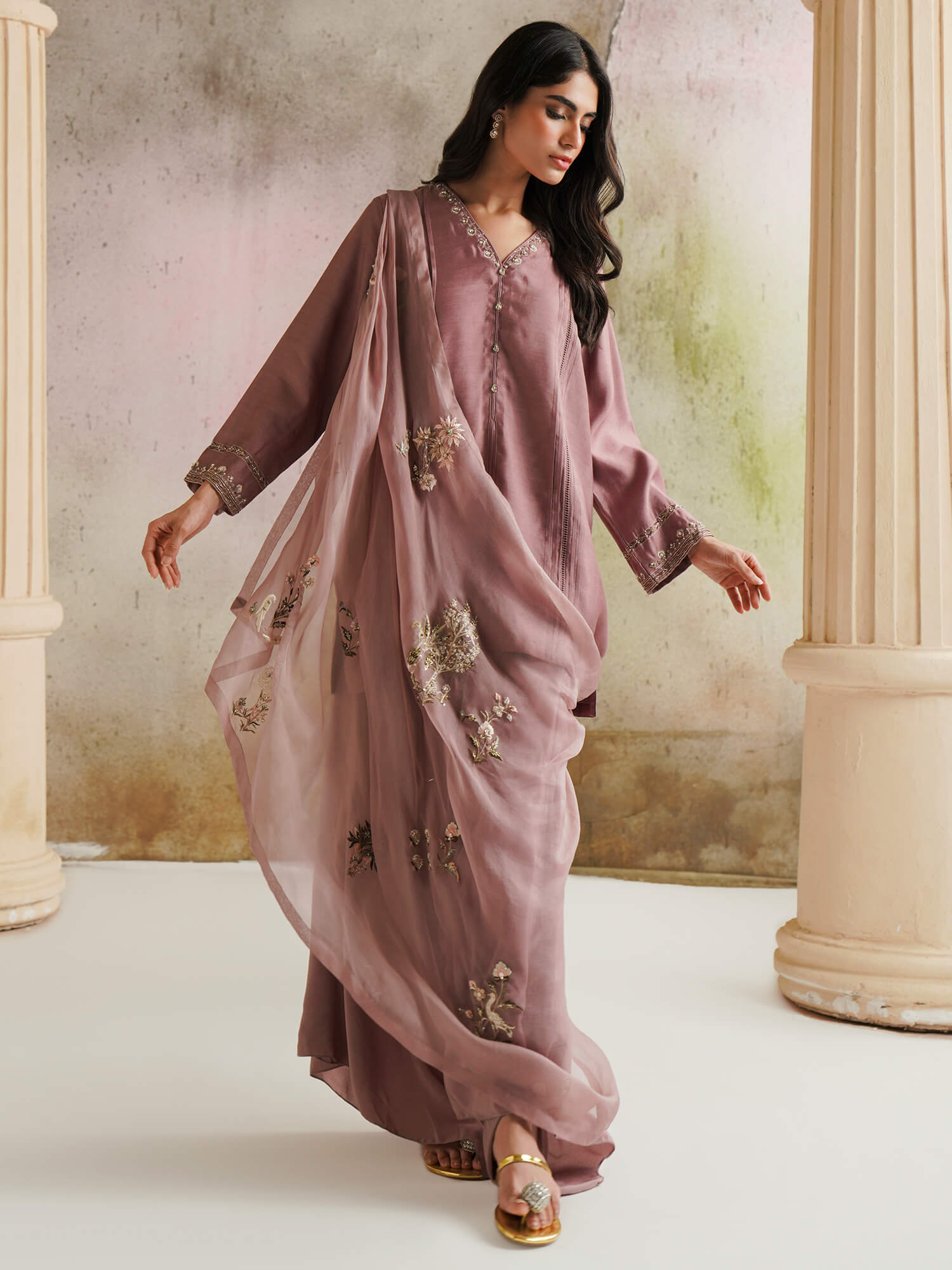 ALISHA, PANTS & DRAPED DUPATTA