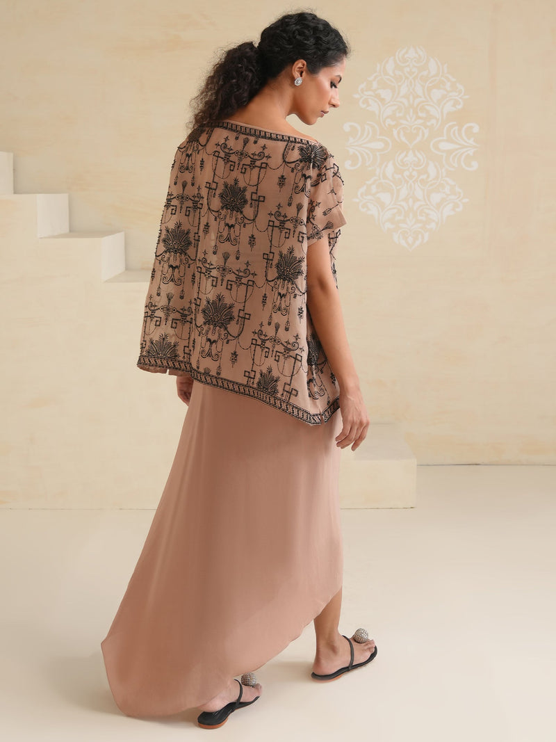 OFF SHOULDER & PINCHED SKIRT