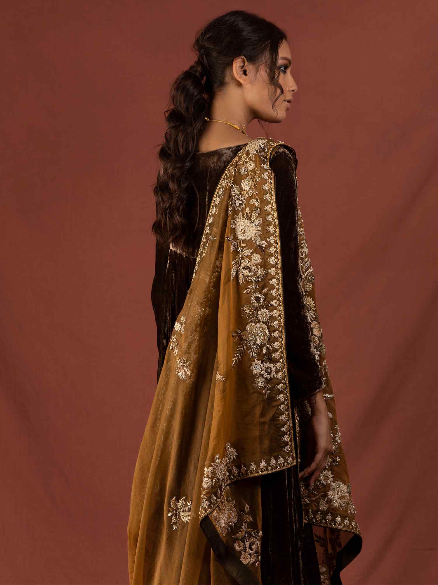 PESHWAS, DRAPED DUPATTA & CHURIDAR