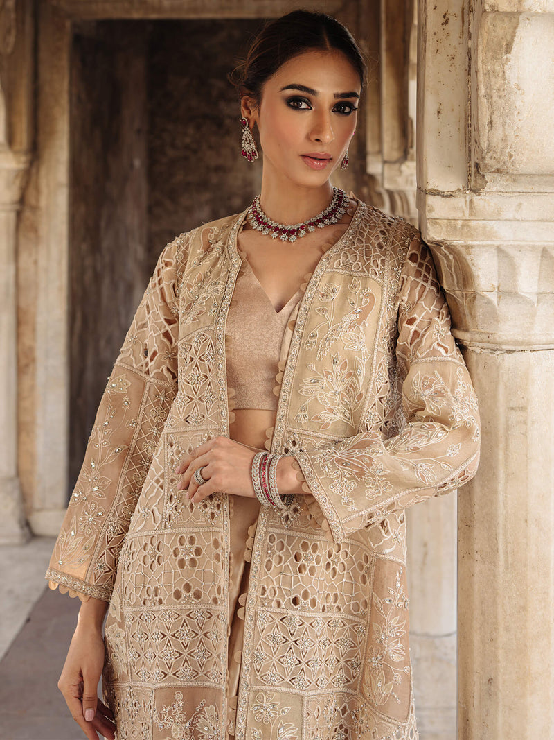 BORGIA COAT, BLOUSE & NIKHAR SARI
